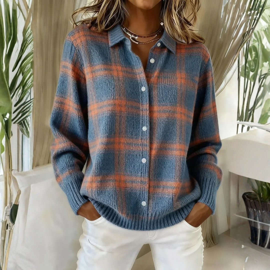 Camisa Estampada Olivia | Cuadros Vintage de la S a la 5XL