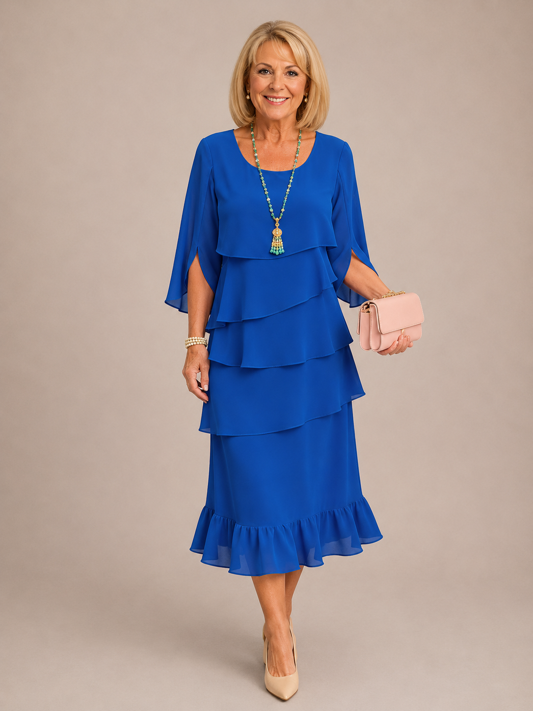 Vestido Largo Sophie con Volantes | Elegancia Fluida