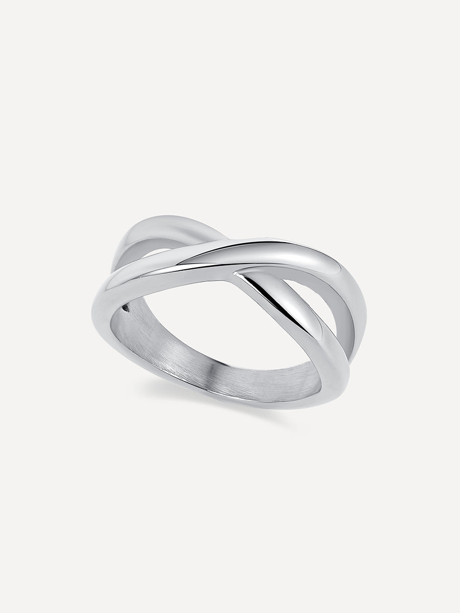 Anillo Cruzado Camino | Elegancia en Oro o Plata