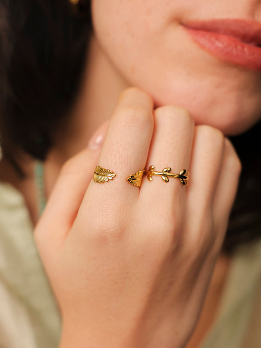 Anillo Alas | Ajustable en Oro, Plata y Oro Rosa
