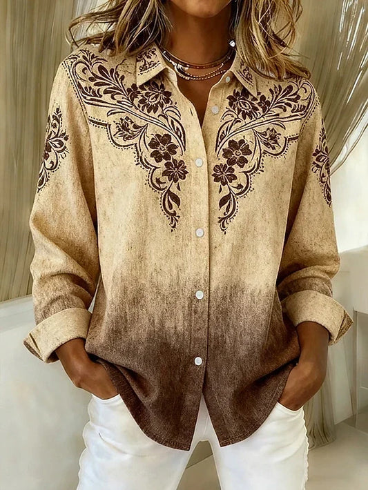 Camisa Estampada Tucson | Patchwork Vintage para el Otoño