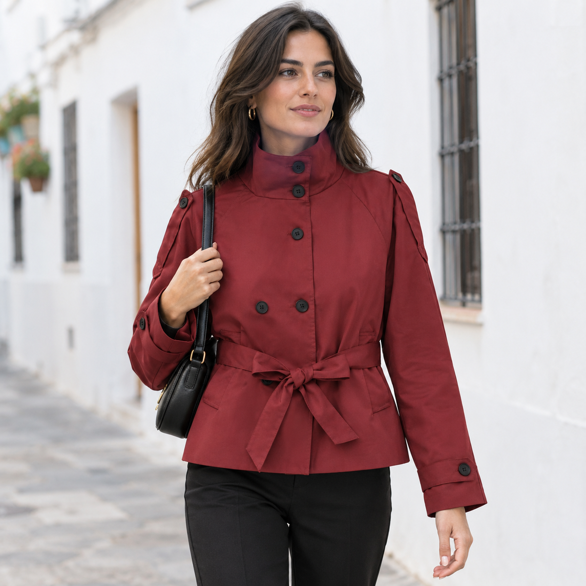 Gabardina Corta Cruzada con Cinturón | El Trench Que Lo Combina Todo