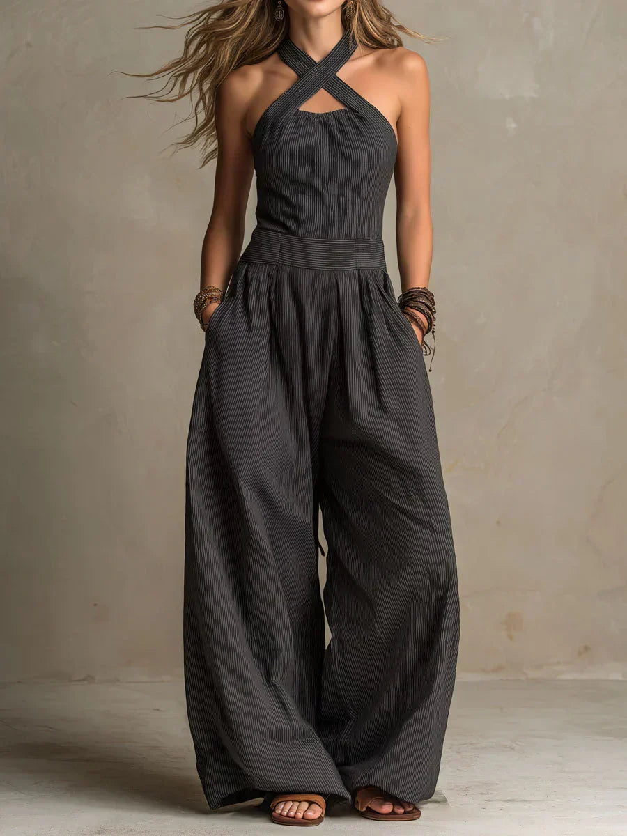 Mono Elisa Escote Halter Cruzado | Elegante y Fluido