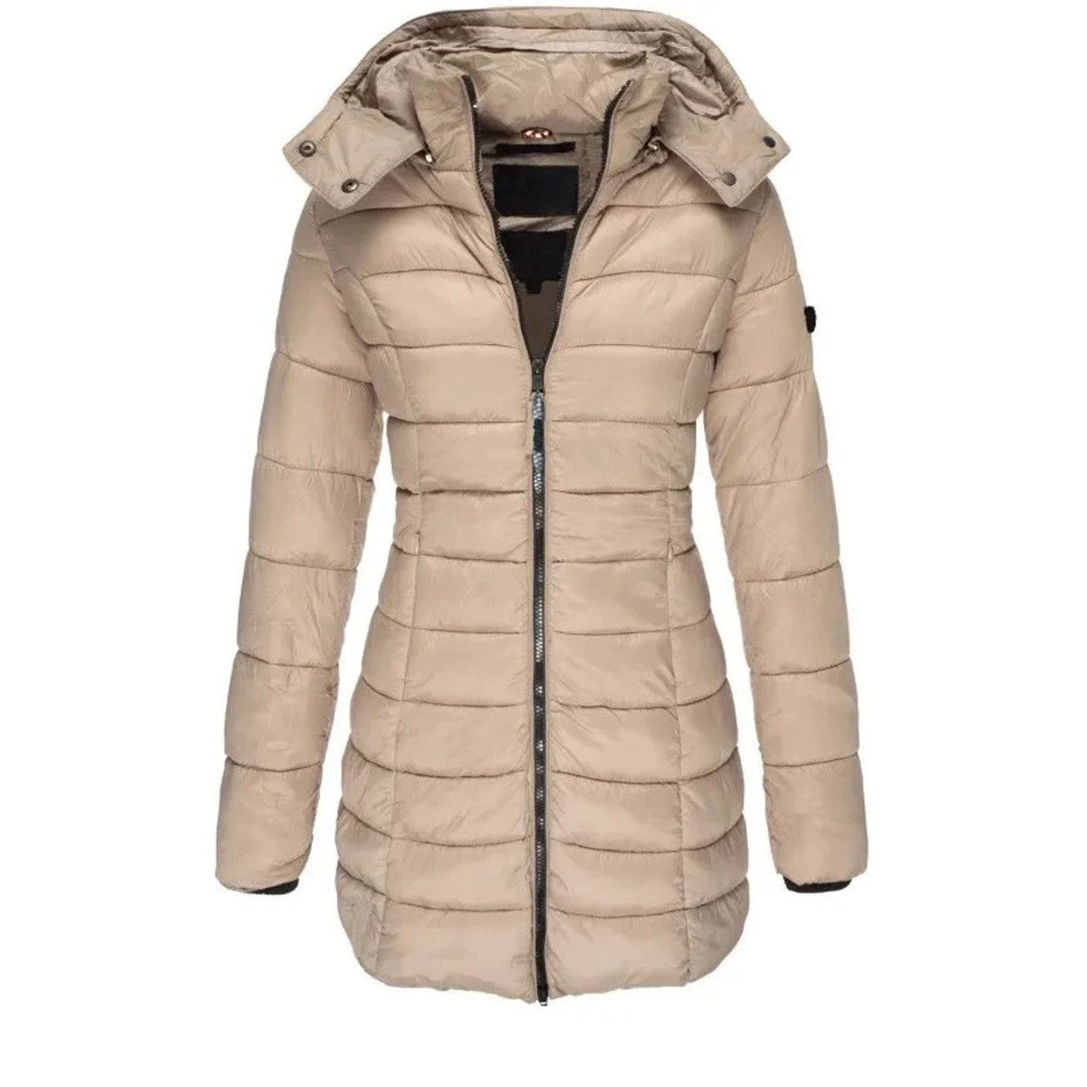 Parka Acolchada Midi con Capucha | Abrigada, Entallada y Favorecedora