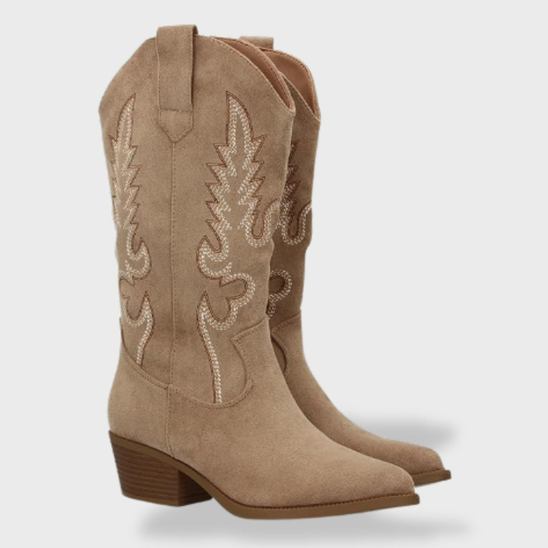 Botas Cowboy Melody | Ante con Bordado Western
