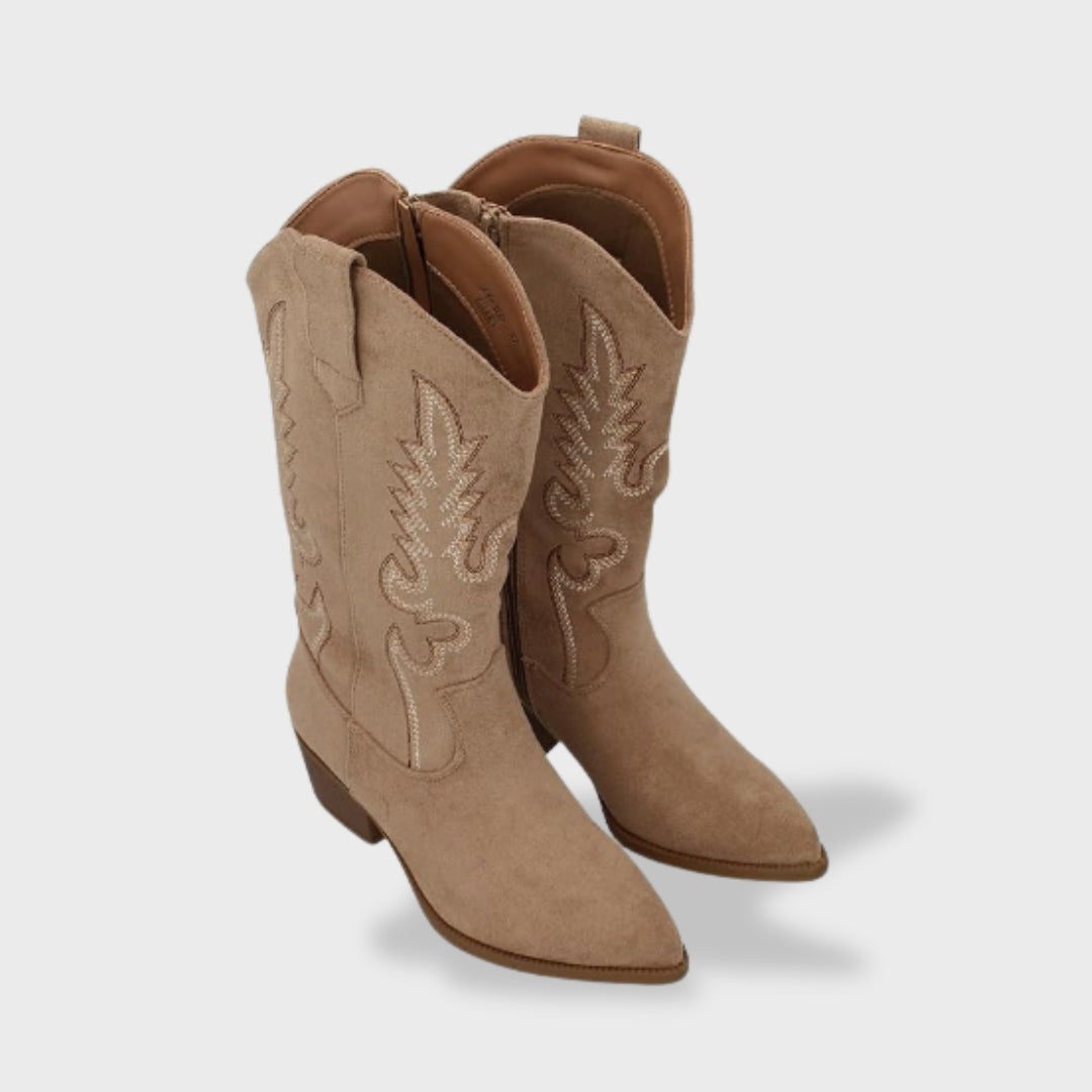 Botas Cowboy Melody | Ante con Bordado Western