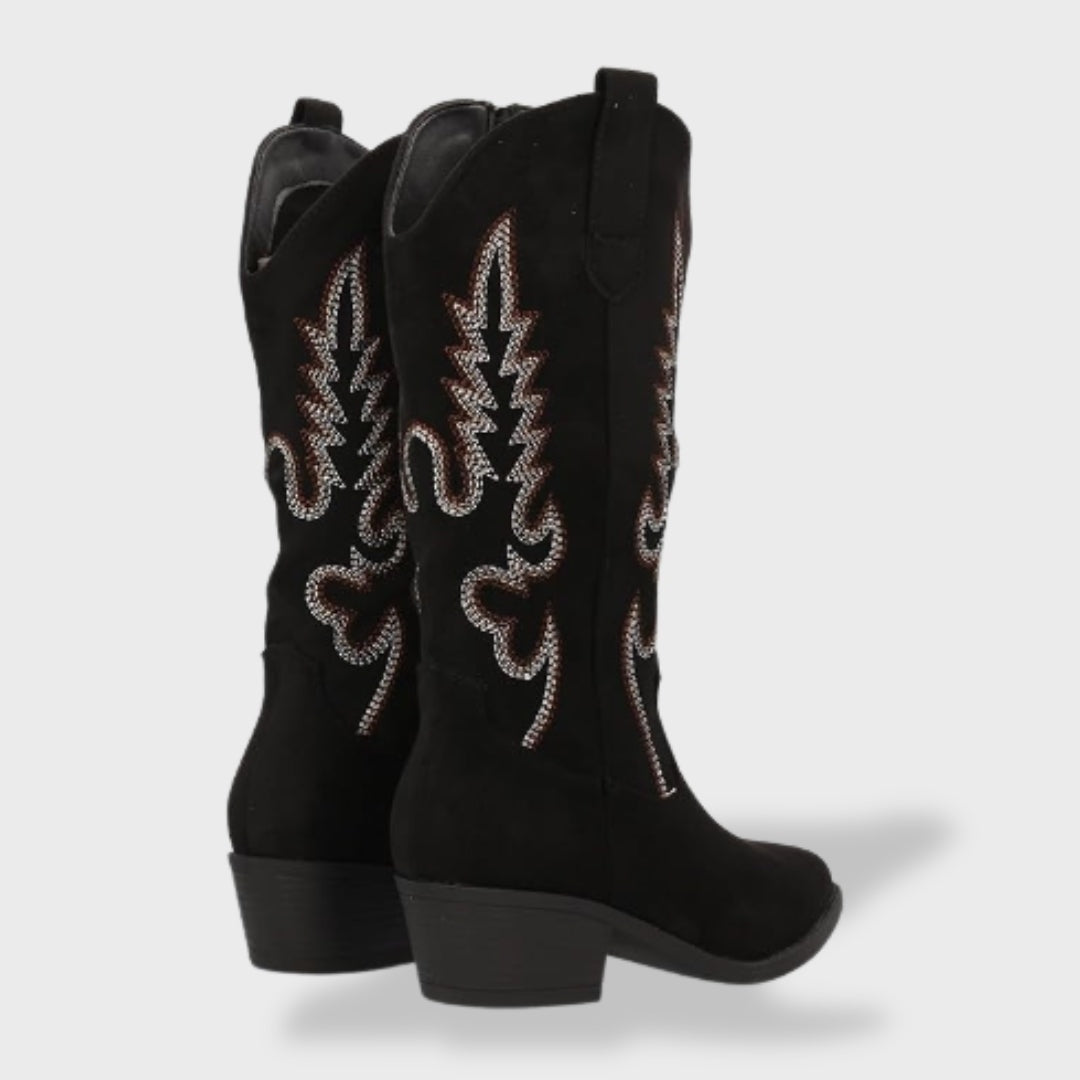Botas Cowboy Melody | Ante con Bordado Western