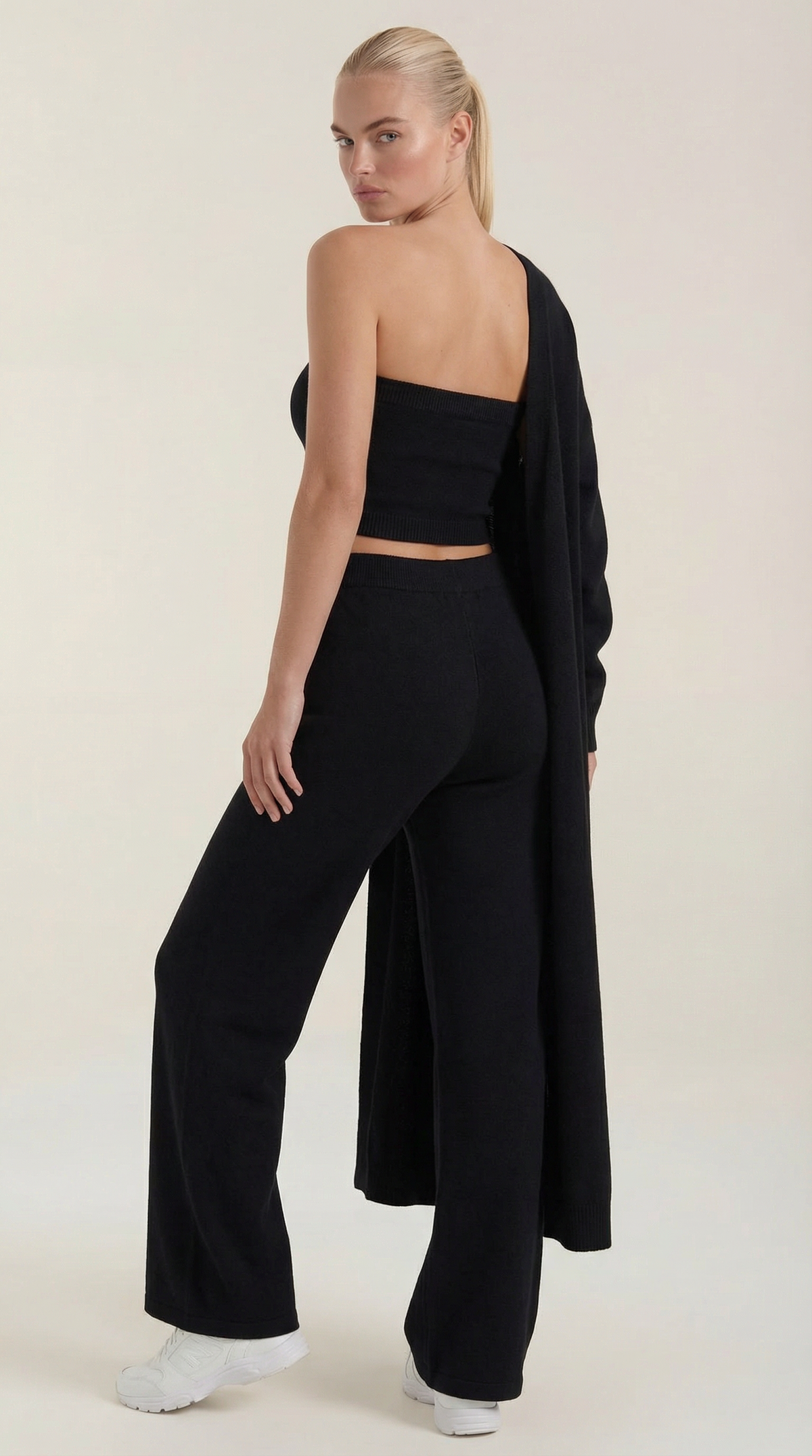 Conjunto de Punto Jeanne 3 Piezas | Cárdigan, Top y Pantalón