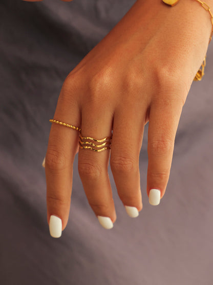 Anillo Onda | Ajustable, Moderno y Delicado