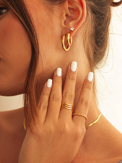 Anillo Onda | Ajustable, Moderno y Delicado