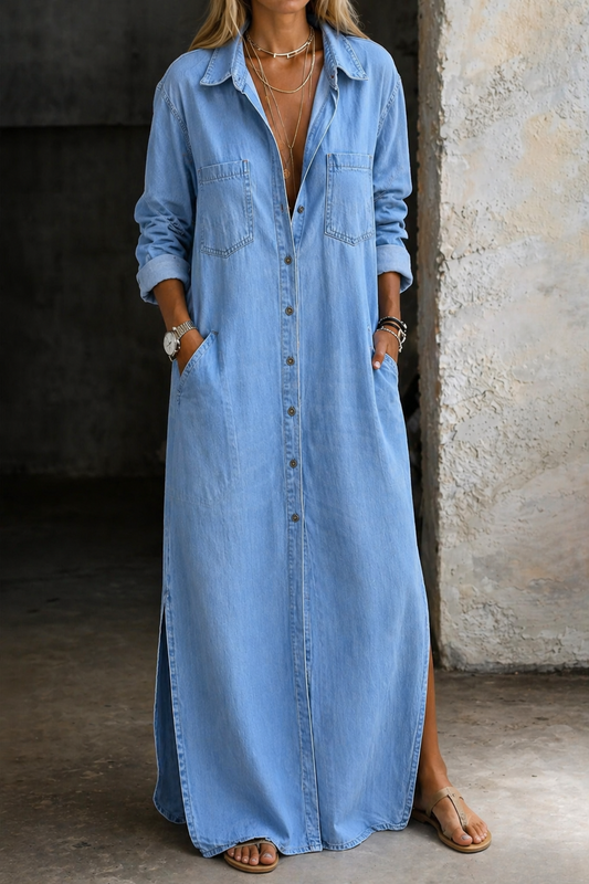Vestido Vaquero Delana con Botones | Casual y Favorecedor