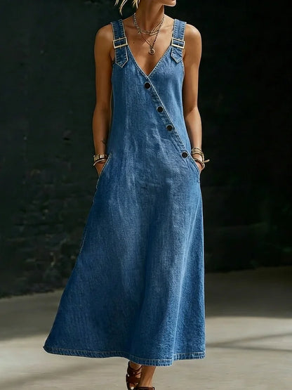 Vestido Vaquero Vera con Botones | Largo, Cómodo y Atemporal