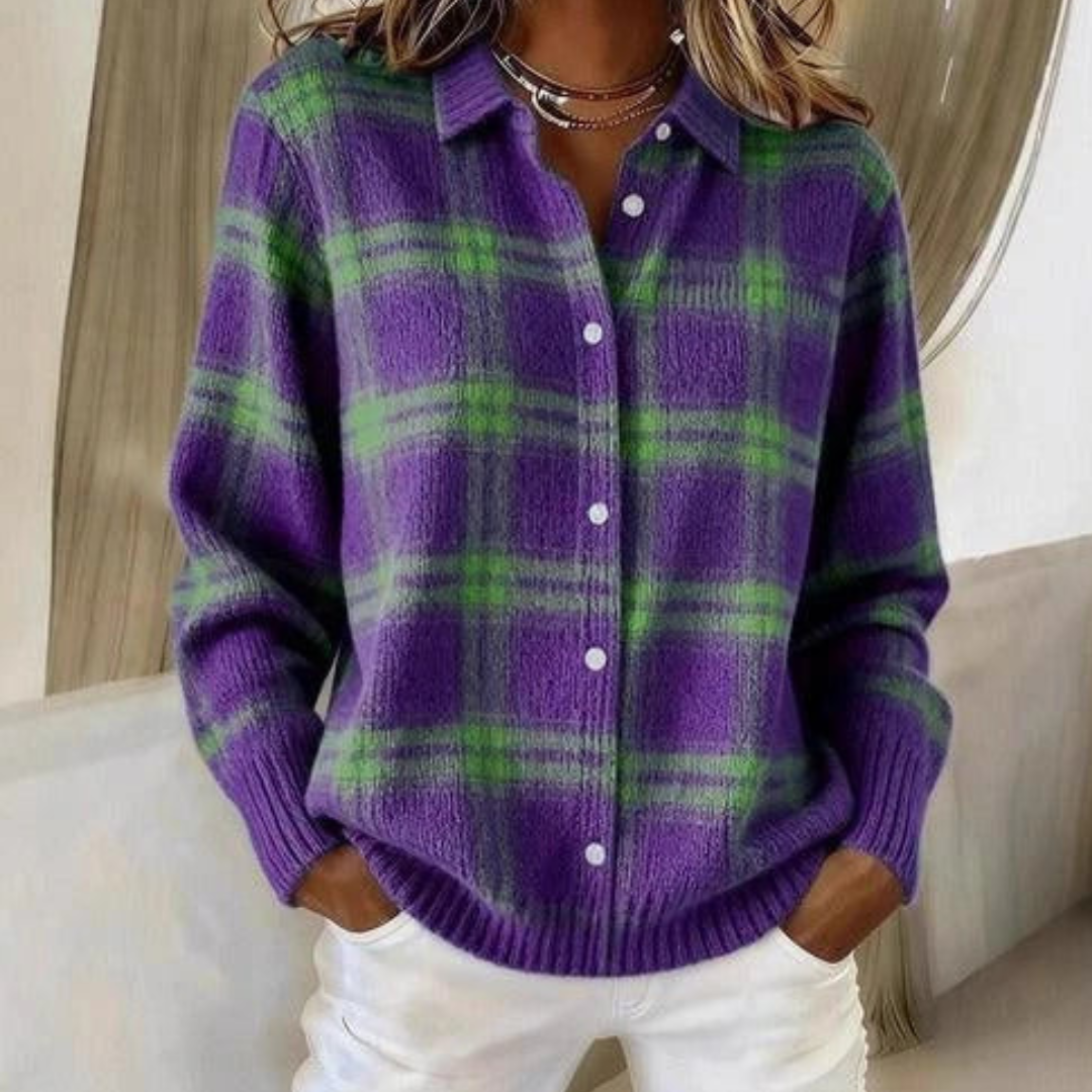 Camisa Estampada Olivia | Cuadros Vintage de la S a la 5XL