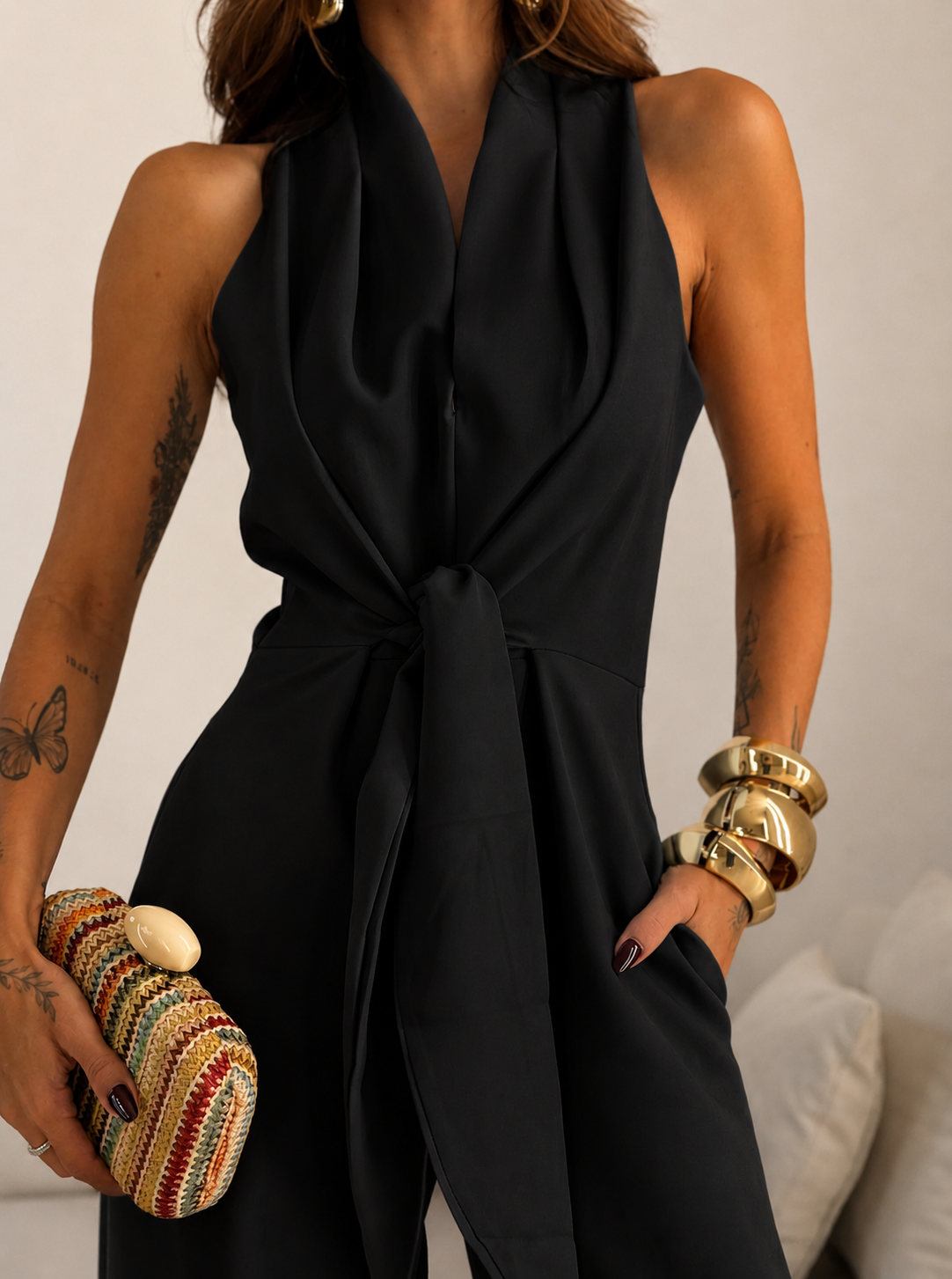 Mono Valentina Halter | Pierna Ancha y Lazo Frontal