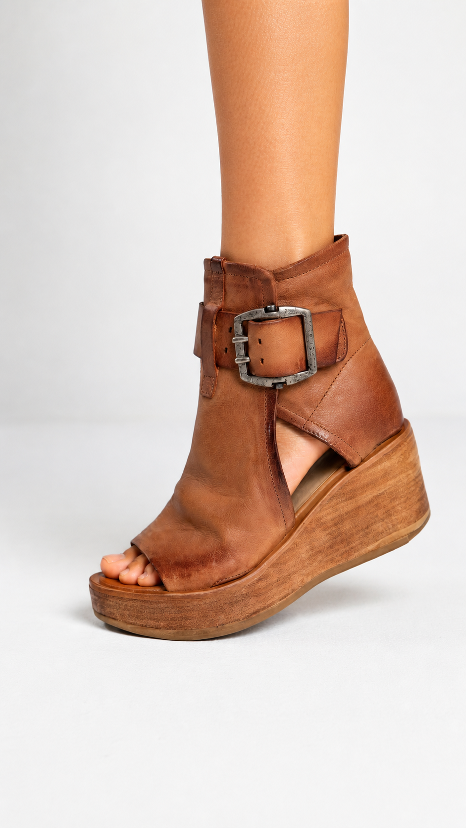Botines Abiertos Aurélisse | Cuña Cómoda y Diseño Moderno