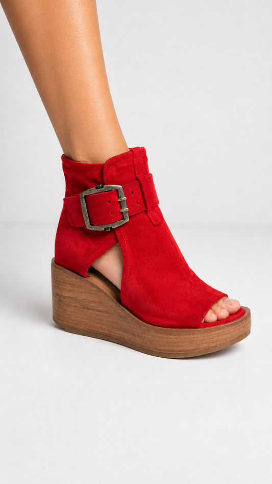 Botines Abiertos Aurélisse | Cuña Cómoda y Diseño Moderno