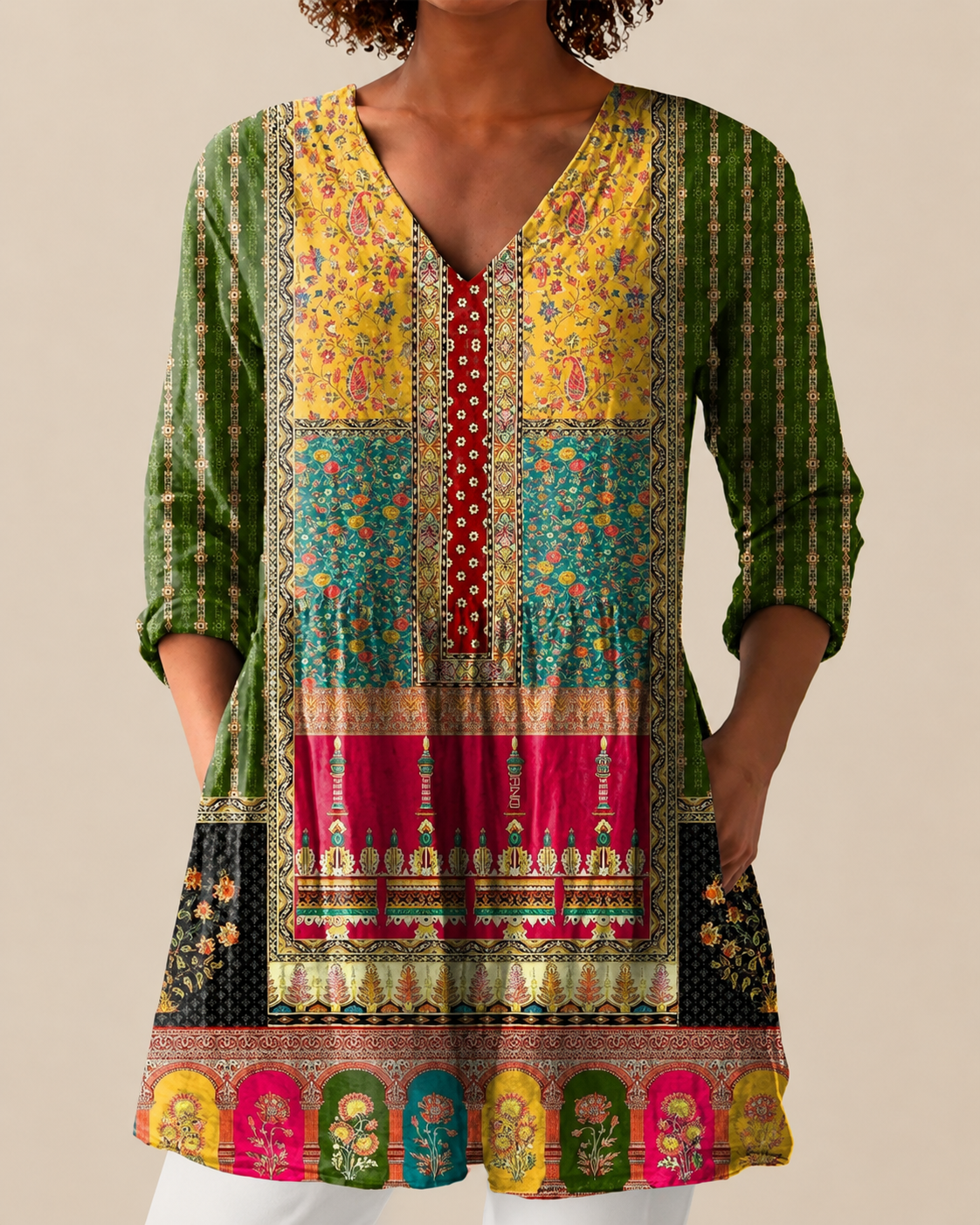 Blusa Estampada Nyla | Corte Amplio y Favorecedor