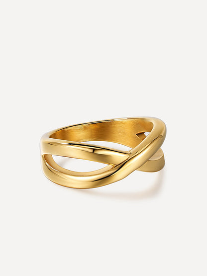 Anillo Cruzado Camino | Elegancia en Oro o Plata