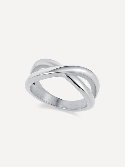 Anillo Cruzado Camino | Elegancia en Oro o Plata
