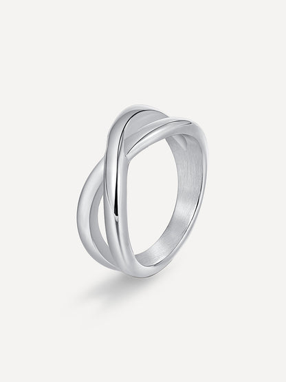 Anillo Cruzado Camino | Elegancia en Oro o Plata