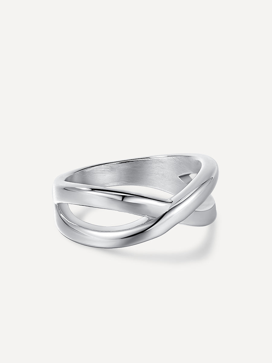 Anillo Cruzado Camino | Elegancia en Oro o Plata