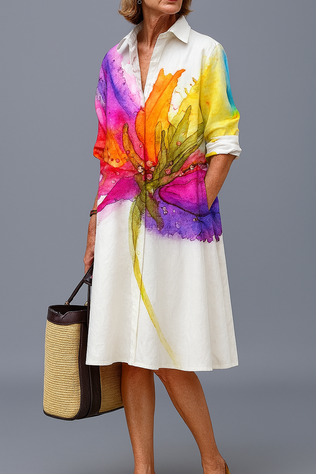 Vestido Midi Bridget | Blanco, Elegante y Atemporal