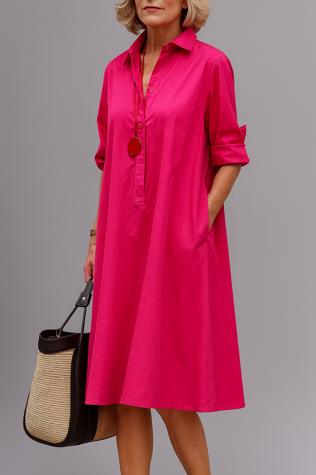 Vestido Midi Wilma | Rosa, Fluido y Favorecedor