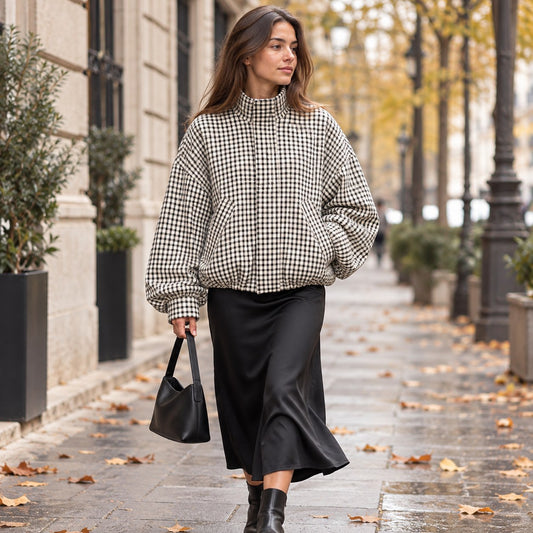 Chaqueta Bomber de Cuadros Vichy | Un Clásico con Mucho Estilo