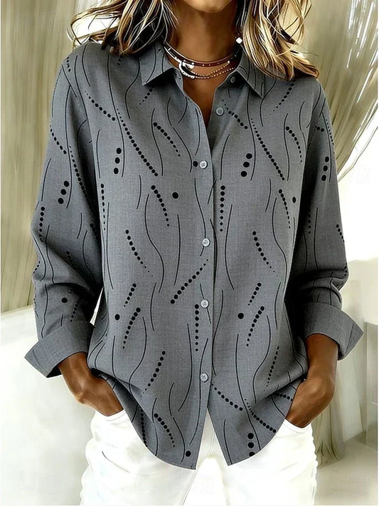 Camisa Estampada Pepa | Patchwork Gris de la S a la 5XL