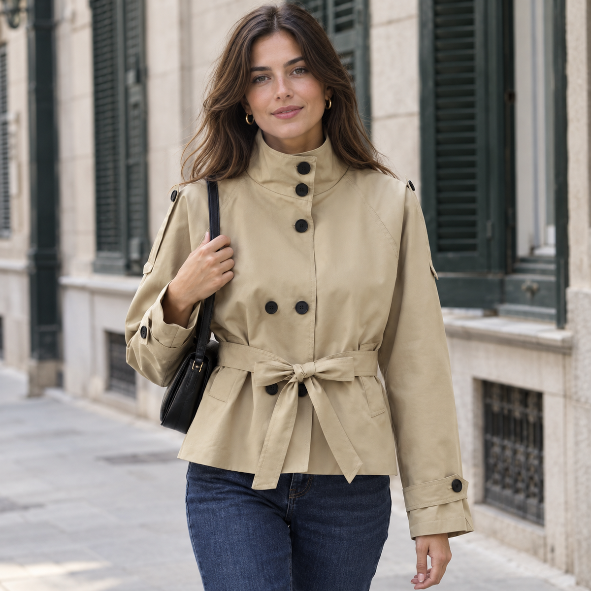 Gabardina Corta Cruzada con Cinturón | El Trench Que Lo Combina Todo