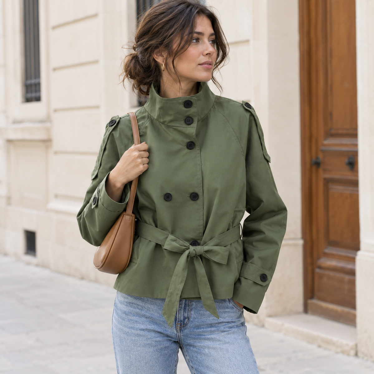 Gabardina Corta Cruzada con Cinturón | El Trench Que Lo Combina Todo