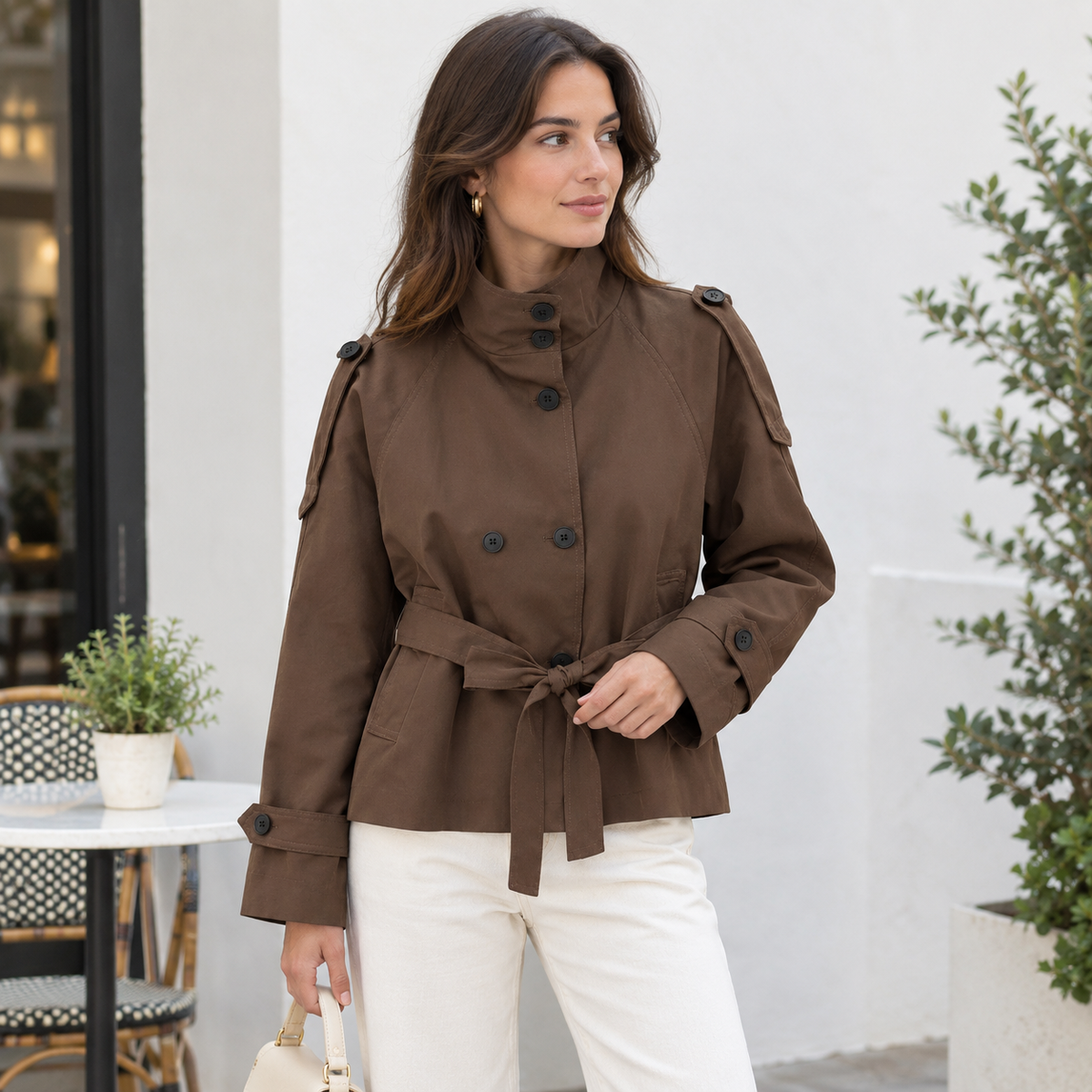 Gabardina Corta Cruzada con Cinturón | El Trench Que Lo Combina Todo
