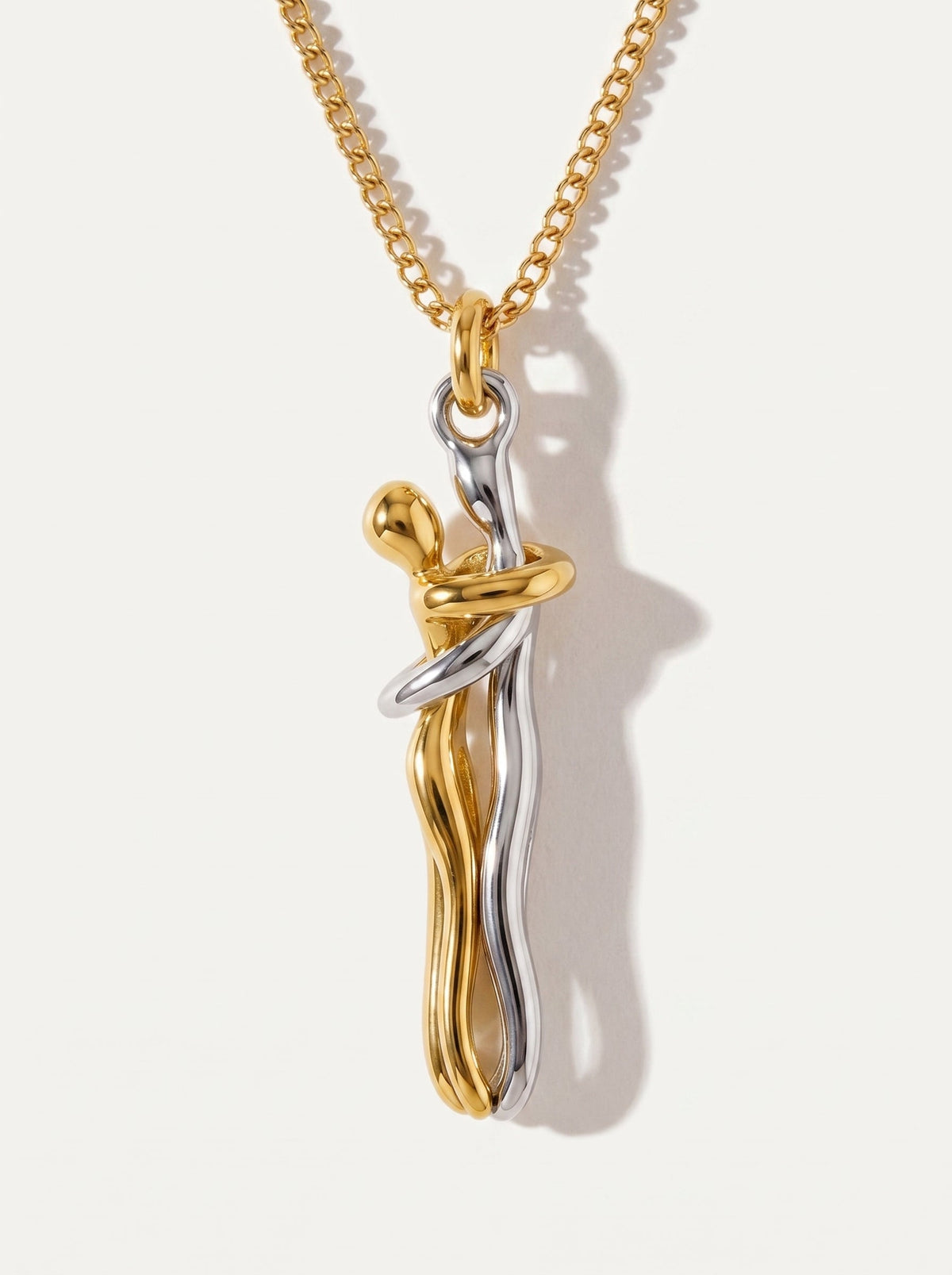 Collar Abrazo de Amor | Oro y Plata Unidos para Siempre