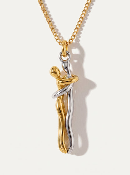 Collar Abrazo de Amor | Oro y Plata Unidos para Siempre