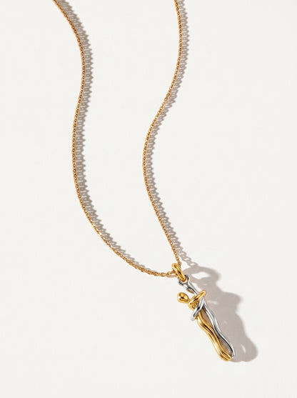 Collar Abrazo de Amor | Oro y Plata Unidos para Siempre