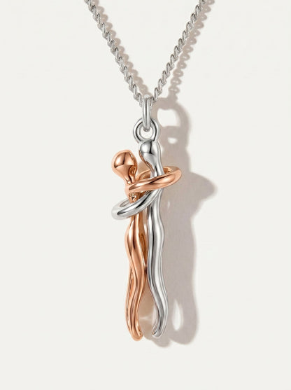 Collar Abrazo de Amor | Oro y Plata Unidos para Siempre