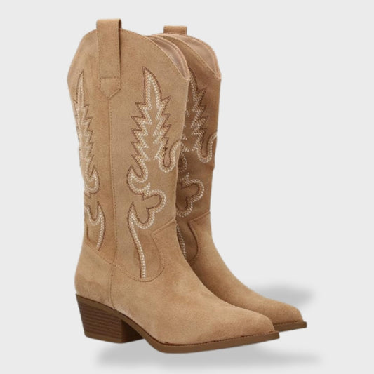 Botas Cowboy Melody | Ante con Bordado Western