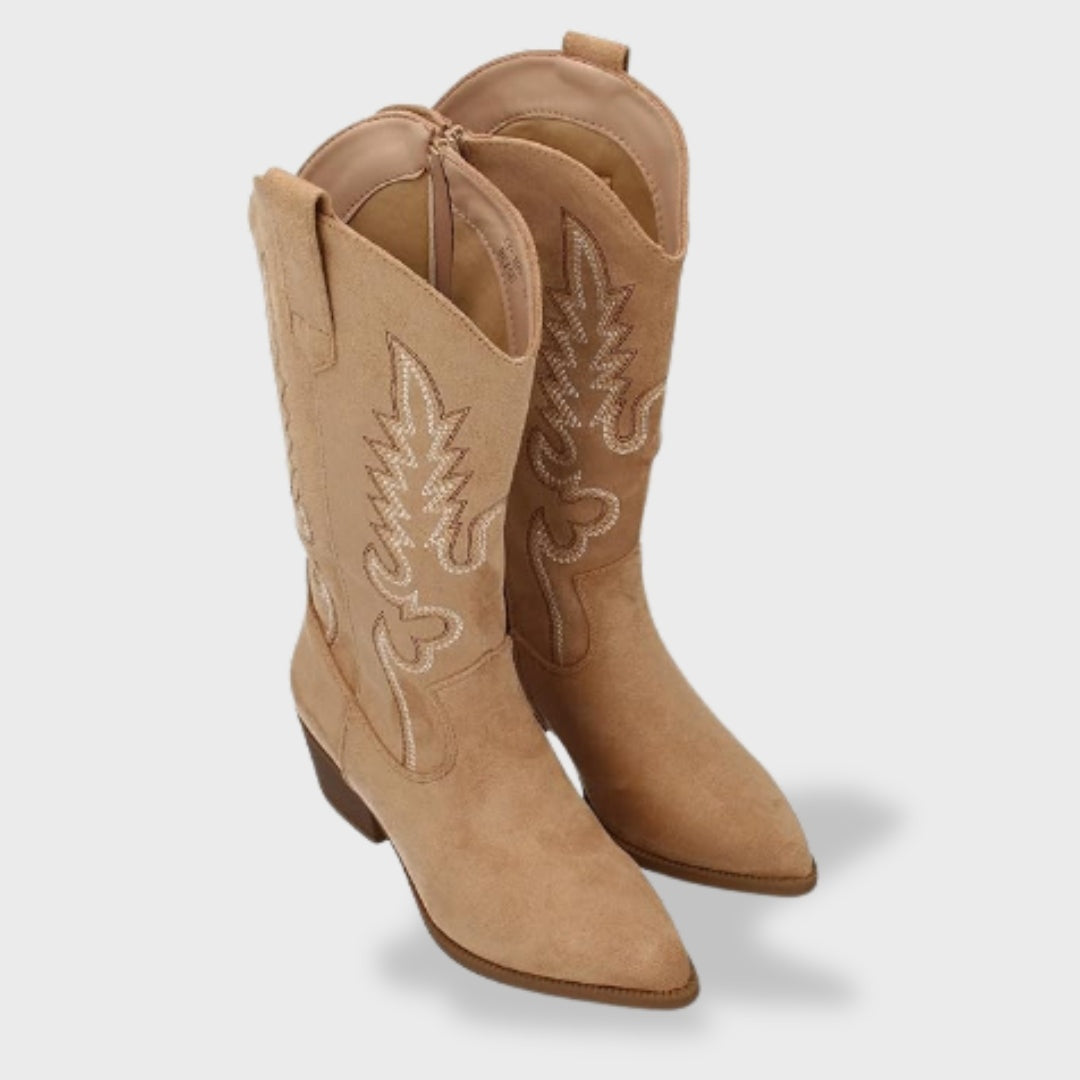 Botas Cowboy Melody | Ante con Bordado Western