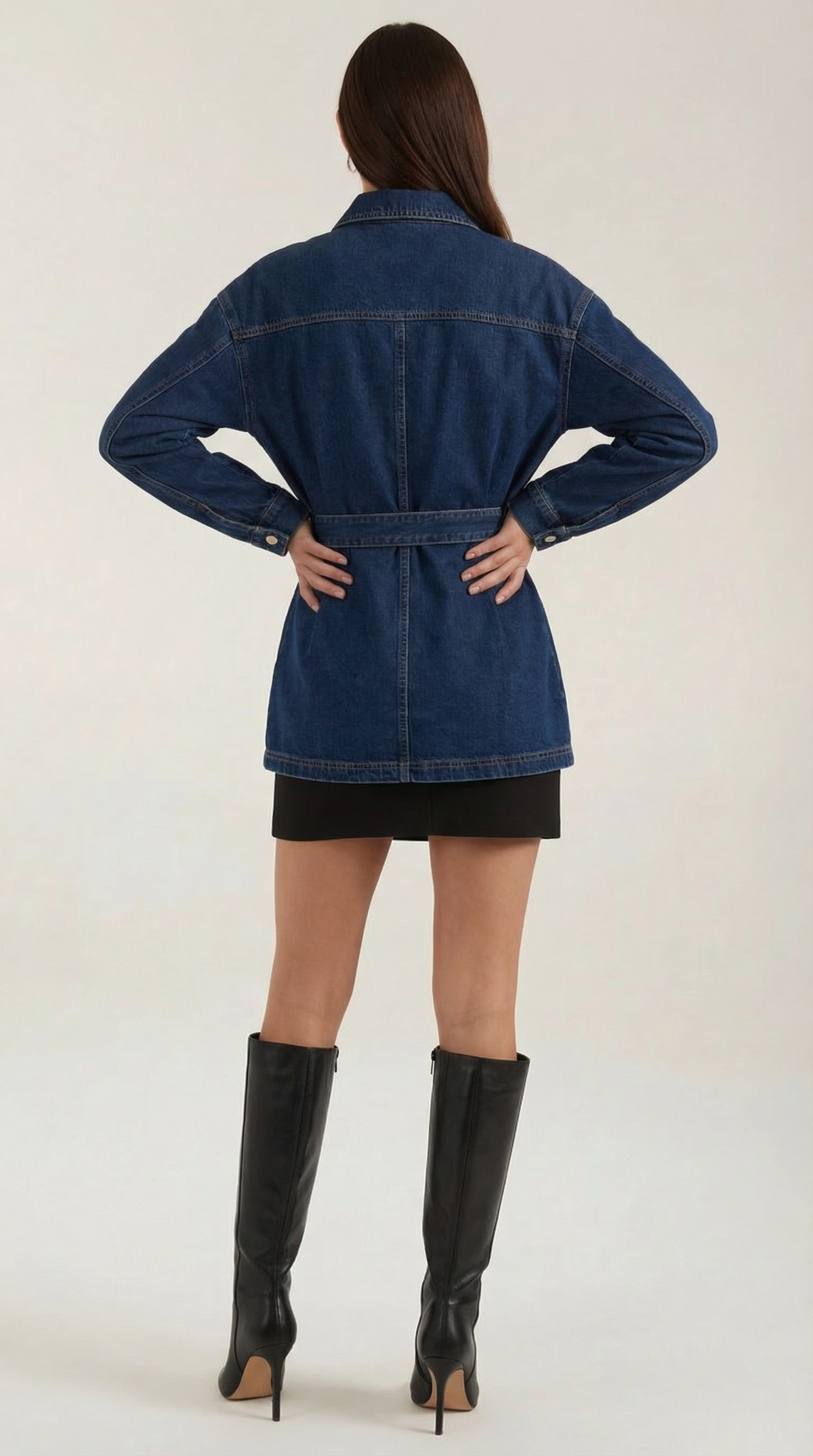 Chaqueta Vaquera Alice con Cinturón | Marca Cintura con Estilo