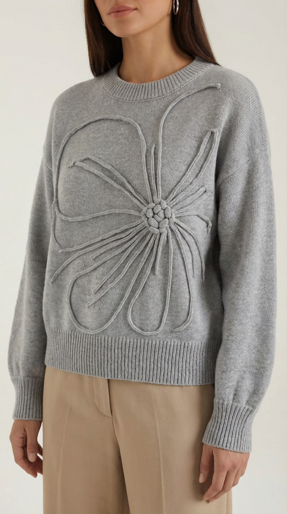 Jersey de Punto Annie con Flores | Dulce, Suave y Original