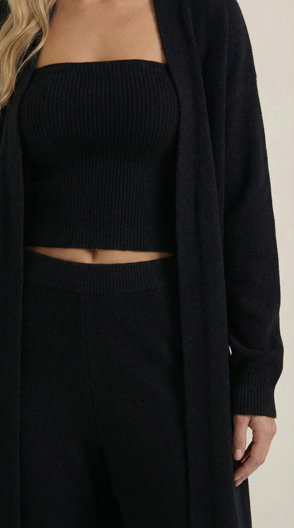 Conjunto de Punto Jeanne 3 Piezas | Cárdigan, Top y Pantalón