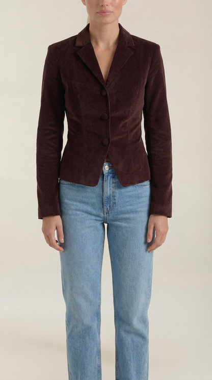 Blazer de Terciopelo Natasha | Elegancia Suave al Instante